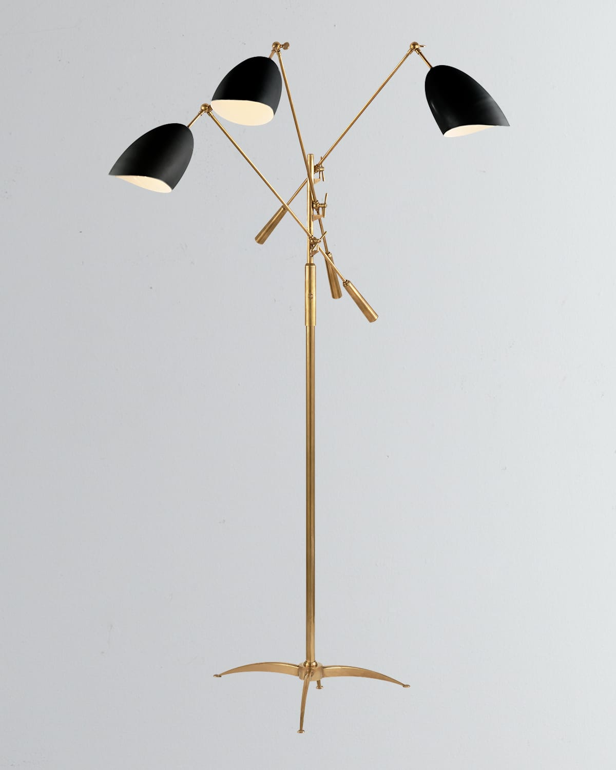 Visual Comfort Signature Sommerard Triple Arm Floor Lamp By Aerin In Black And Gold