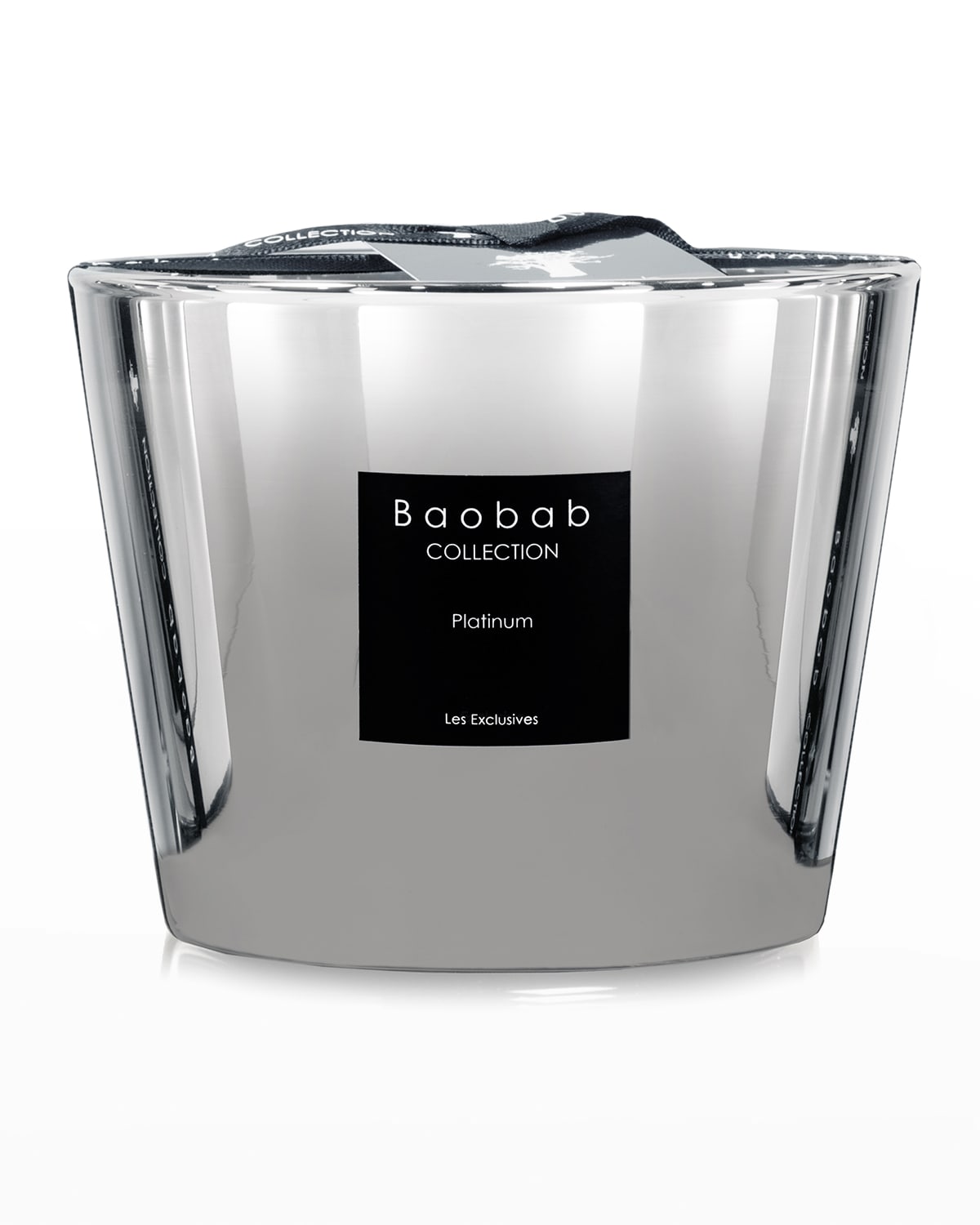 Shop Baobab Collection Platinum Scented Candle, 3.9" In Silver