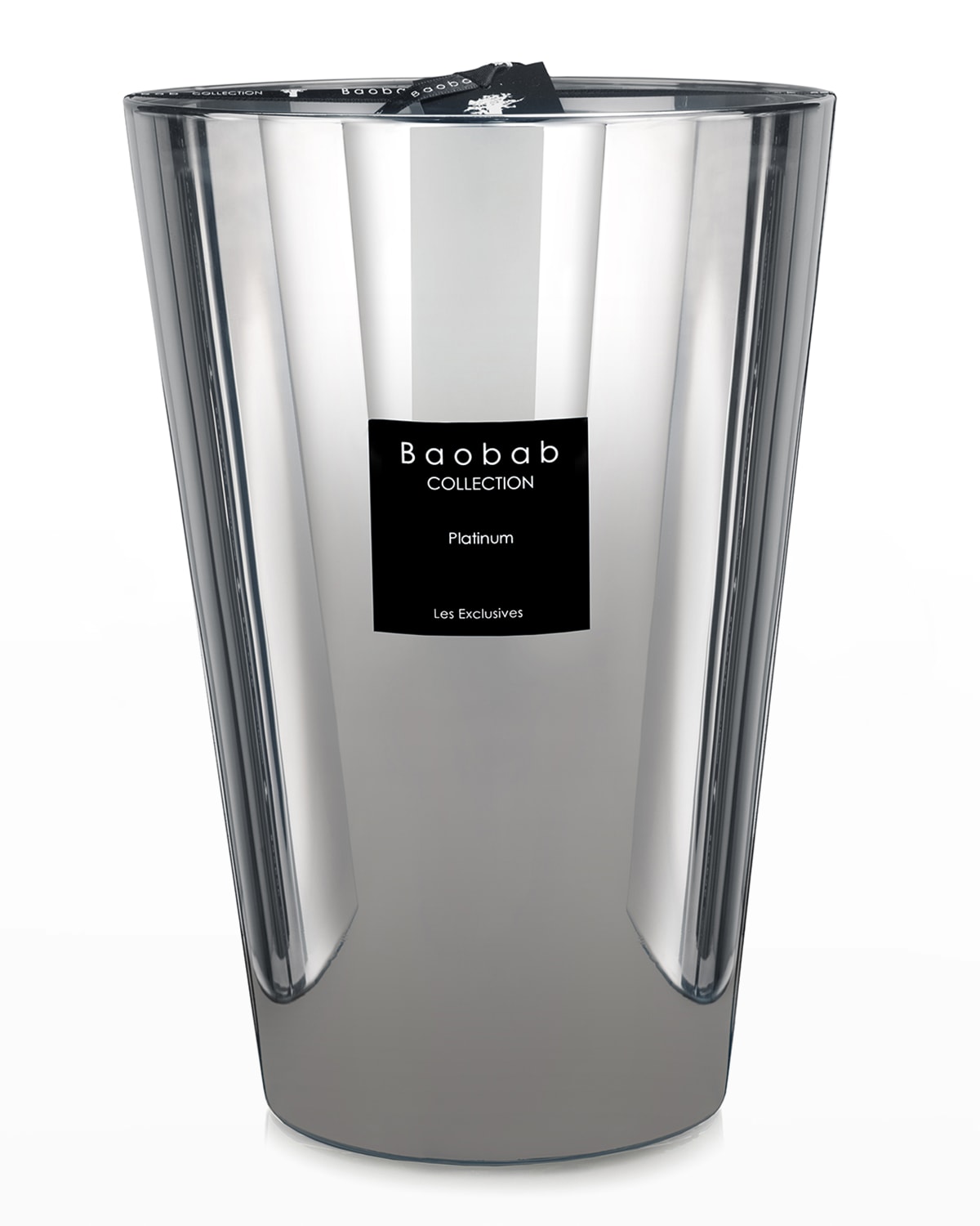 Shop Baobab Collection Platinum Scented Candle, 13.8" In Silver