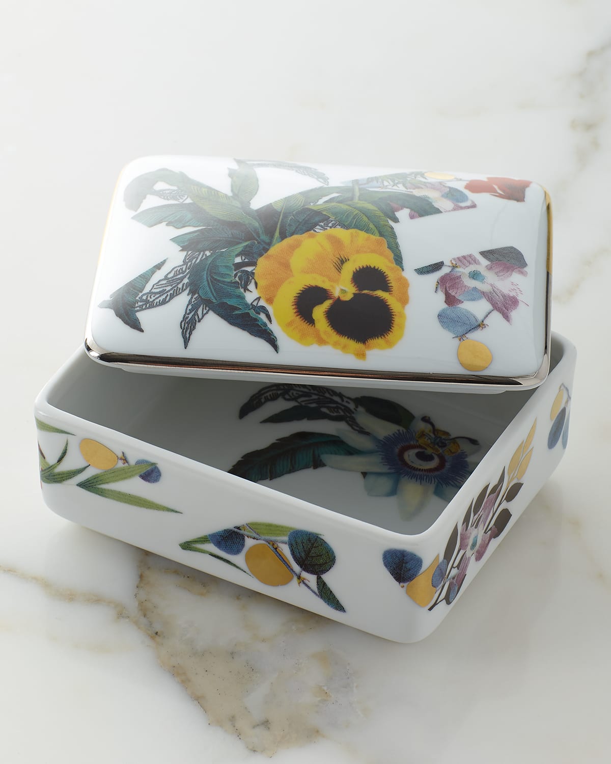 Christian Lacroix American Floral Porcelain Box
