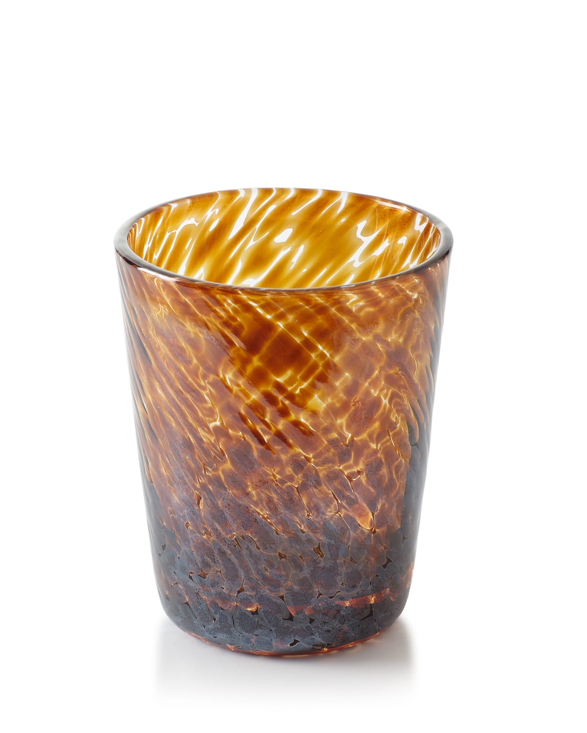Shop William Yeoward Crystal Vanessa Tortoise Double Old-fashioned Glass In Brown Pattern