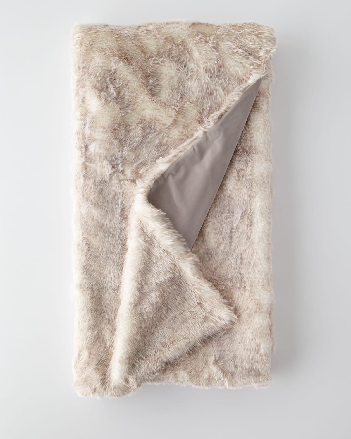 Shop Eastern Accents Damien Faux-fur Throw In Ivory