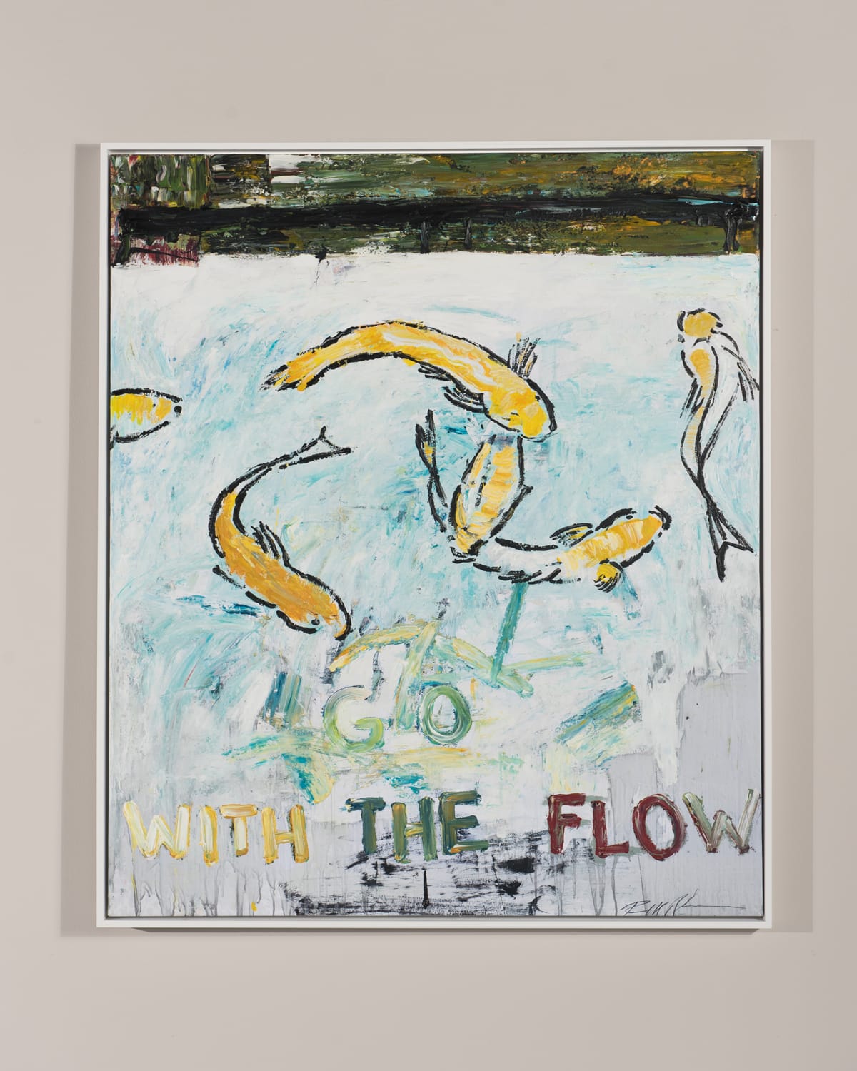 Shop Rfa Fine Art Go With The Flow Giclee Art In Multi