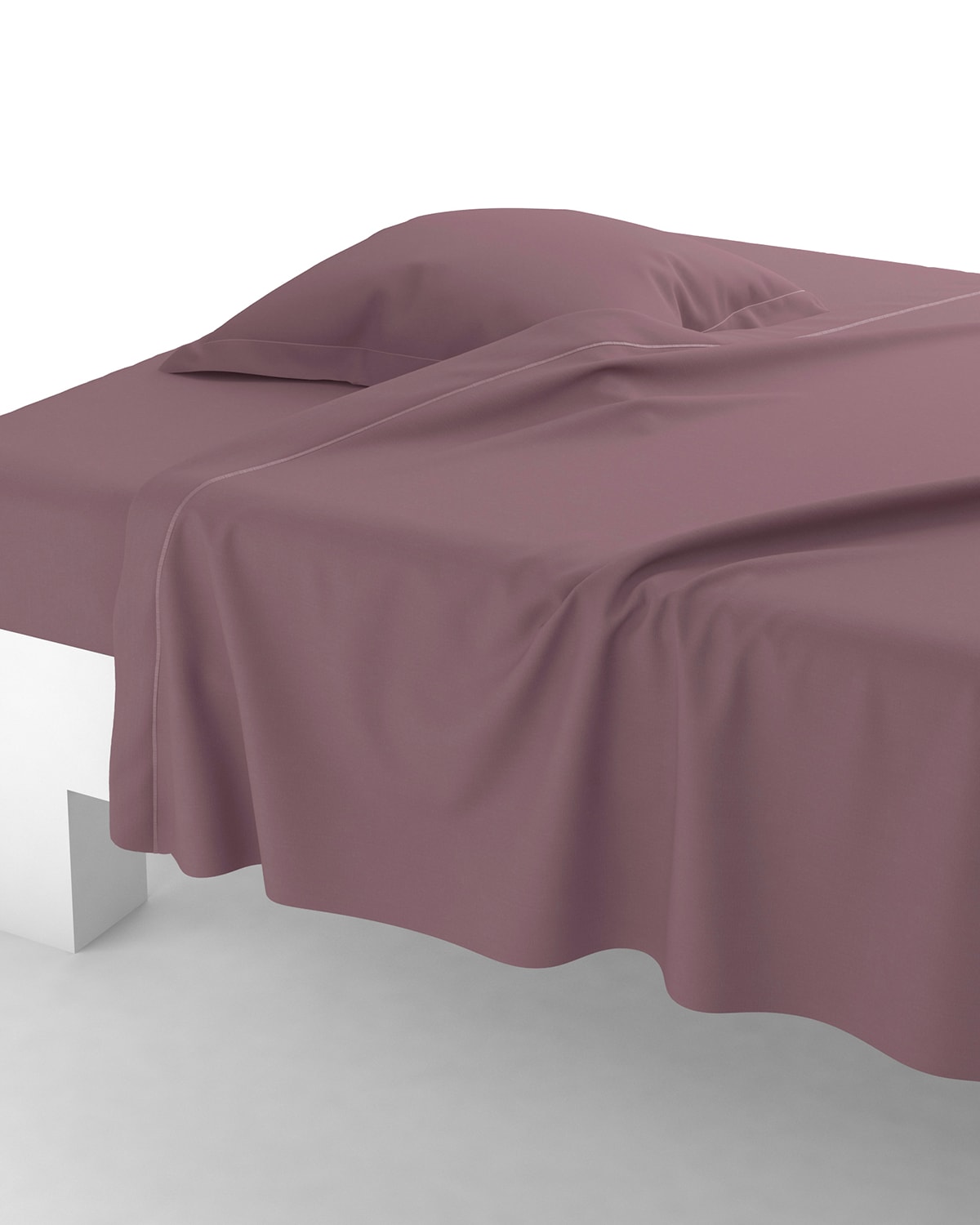 Anne De Solene Vexin 200 Thread-count Queen Flat Sheet In Volcan