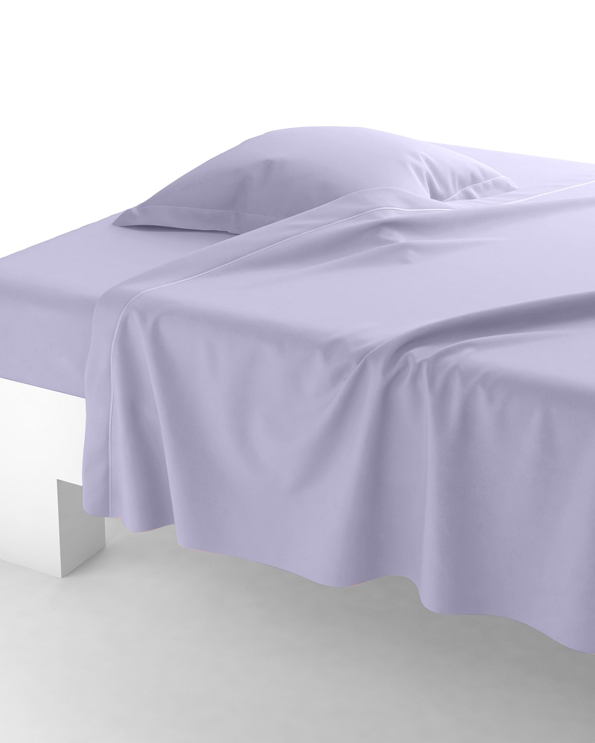 Anne De Solene Vexin 200 Thread-count Queen Flat Sheet In Iris