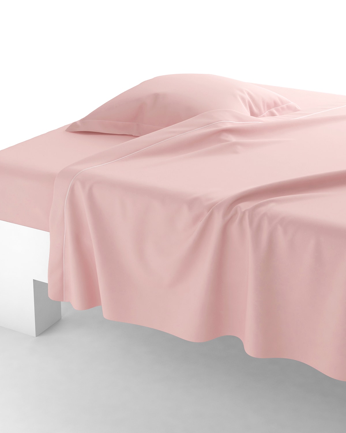 Anne De Solene Vexin 200 Thread-count Queen Flat Sheet In O De Rose