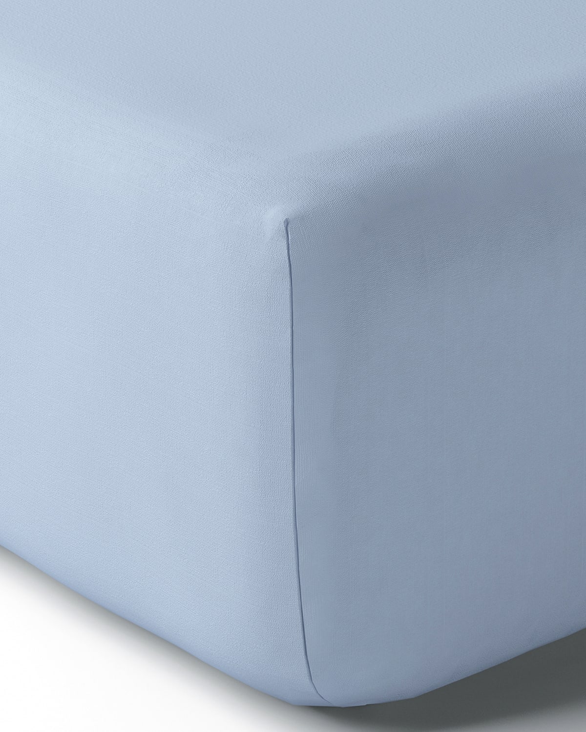 Anne De Solene Vexin 200 Thread-count King Fitted Sheet In Azur