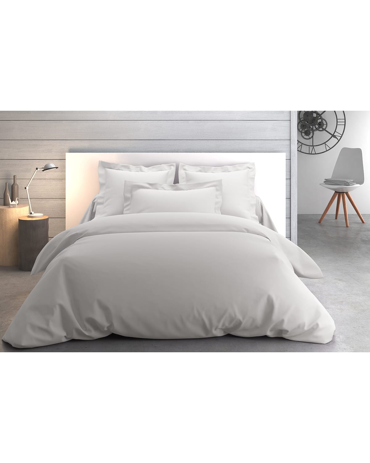 Anne De Solene Vexin 200 Thread-count King Duvet Cover In Turterelle