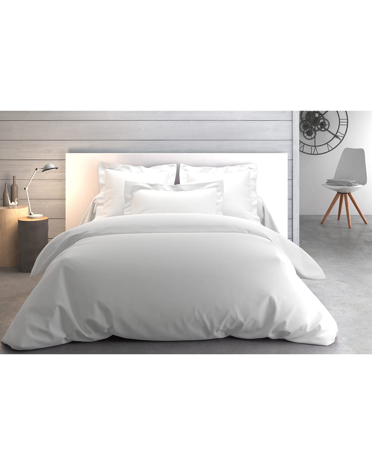 Anne De Solene Vexin 200 Thread-count King Duvet Cover In Brume