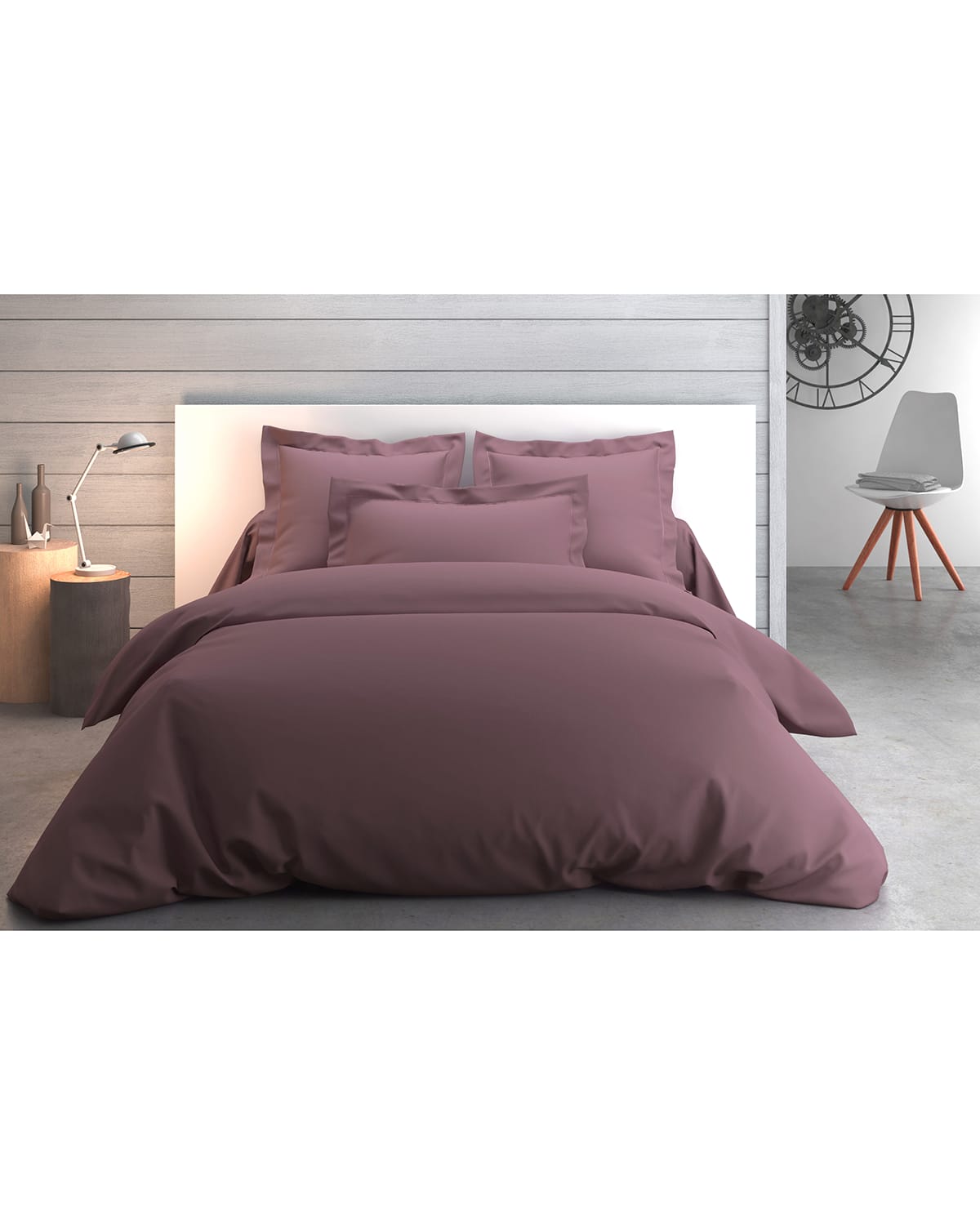 Anne De Solene Vexin 200 Thread-count King Duvet Cover In Volcan