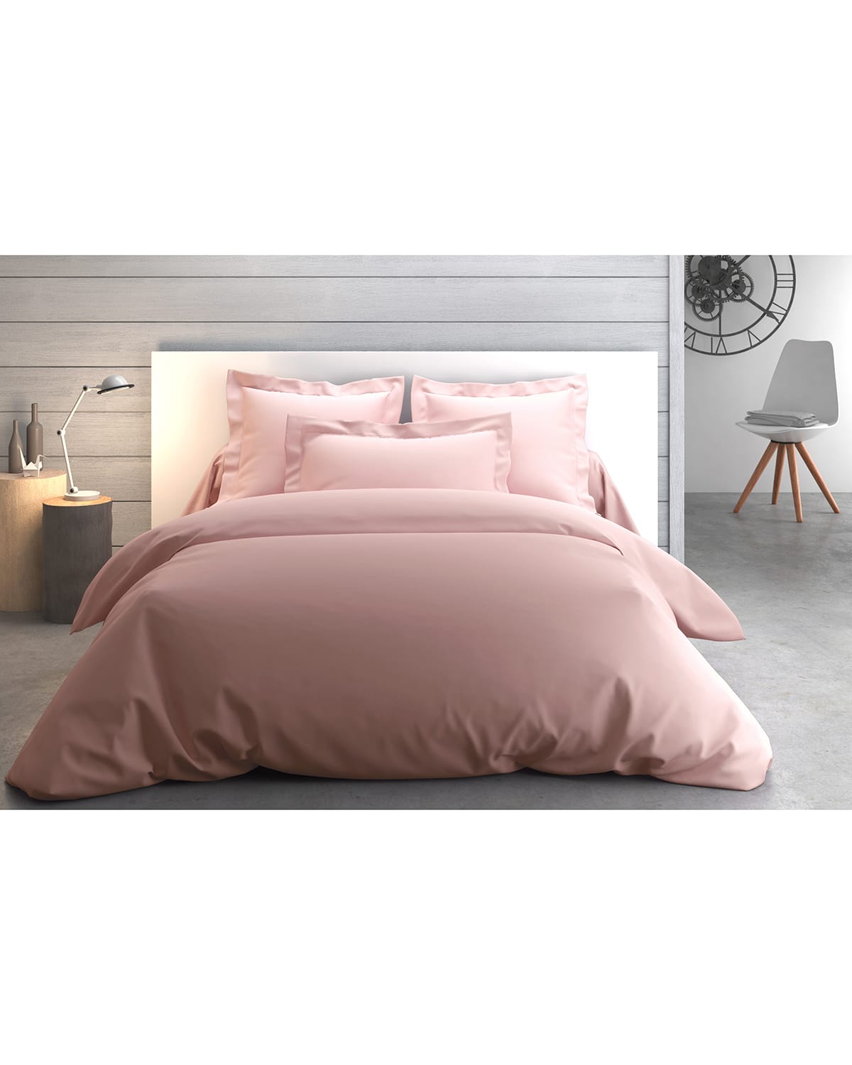 Anne De Solene Vexin 200 Thread-count King Duvet Cover In O De Rose