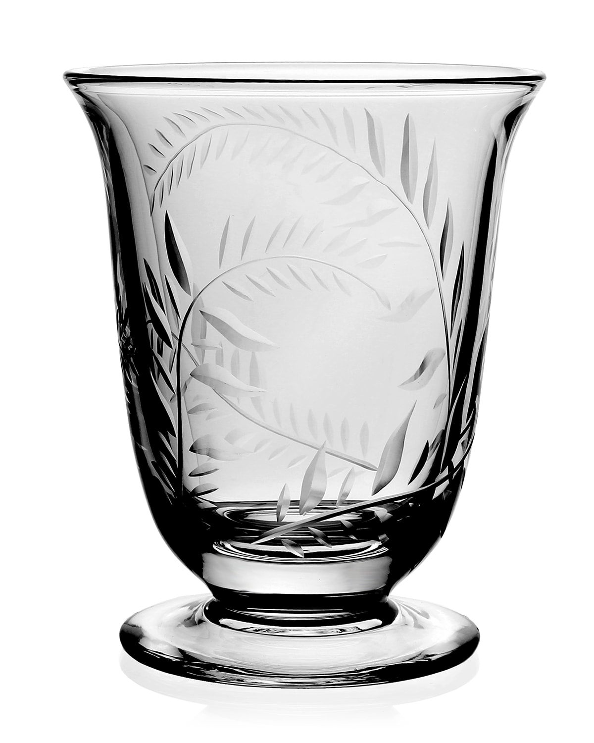Shop William Yeoward Crystal Jasmine Etched Glass Flower Vase - 6" In Clear