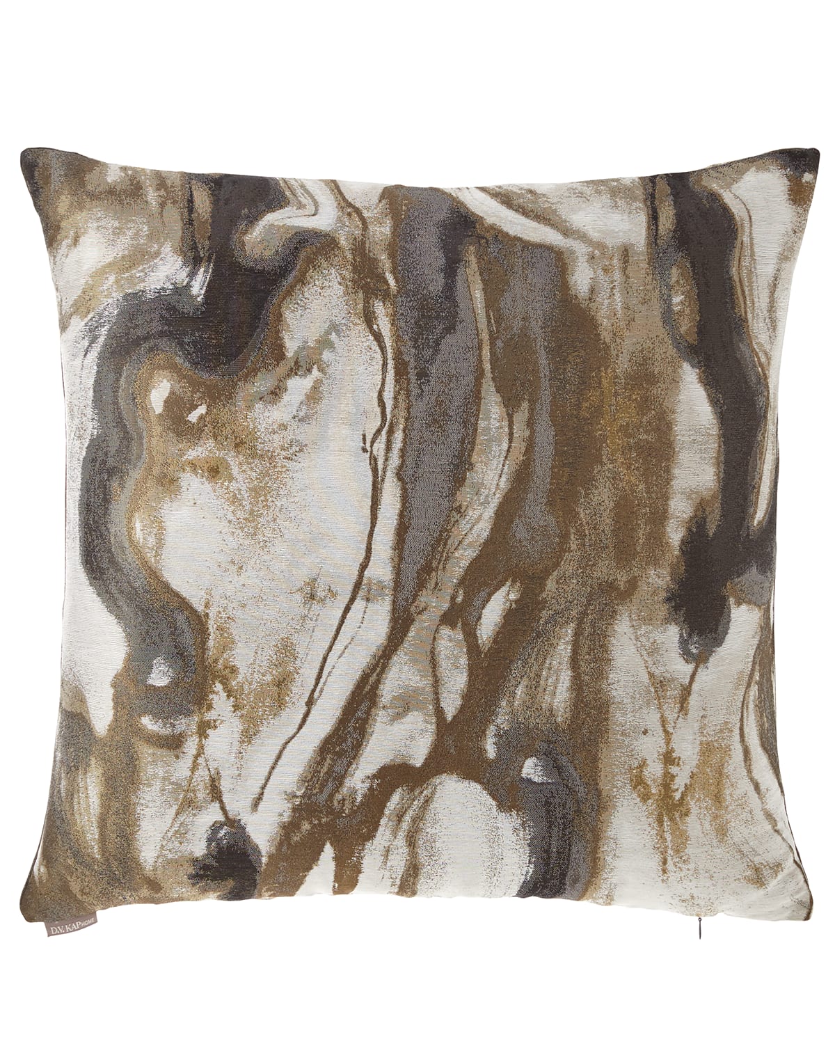 D.v. Kap Home Marvella Quartz Marbleized Pillow In Brown