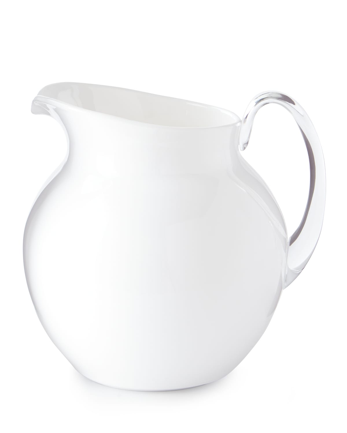 Mario Luca Giusti Palla Transparent Acrylic Pitcher, White