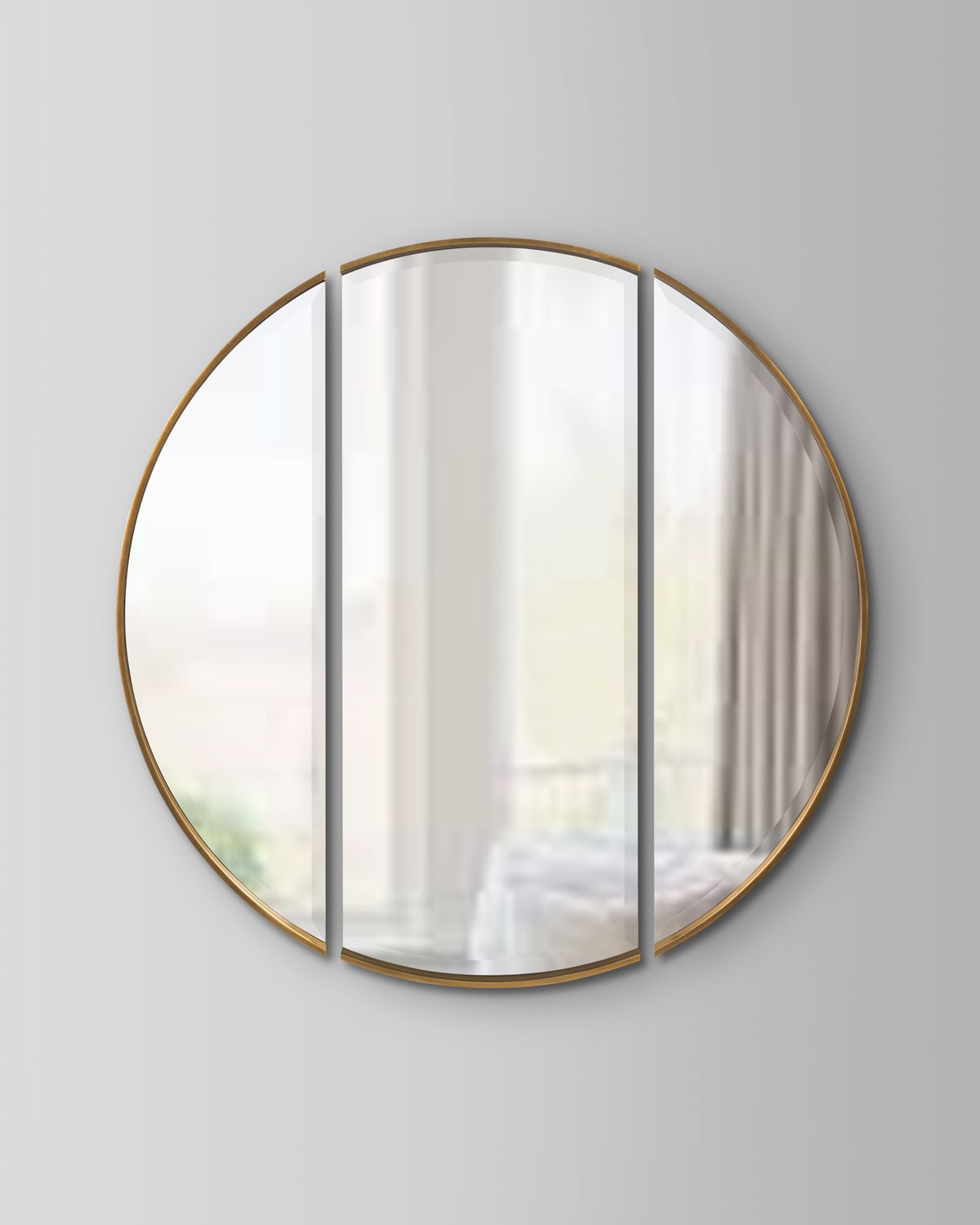 John-richard Collection Tarskis Triptych Mirror In Gold