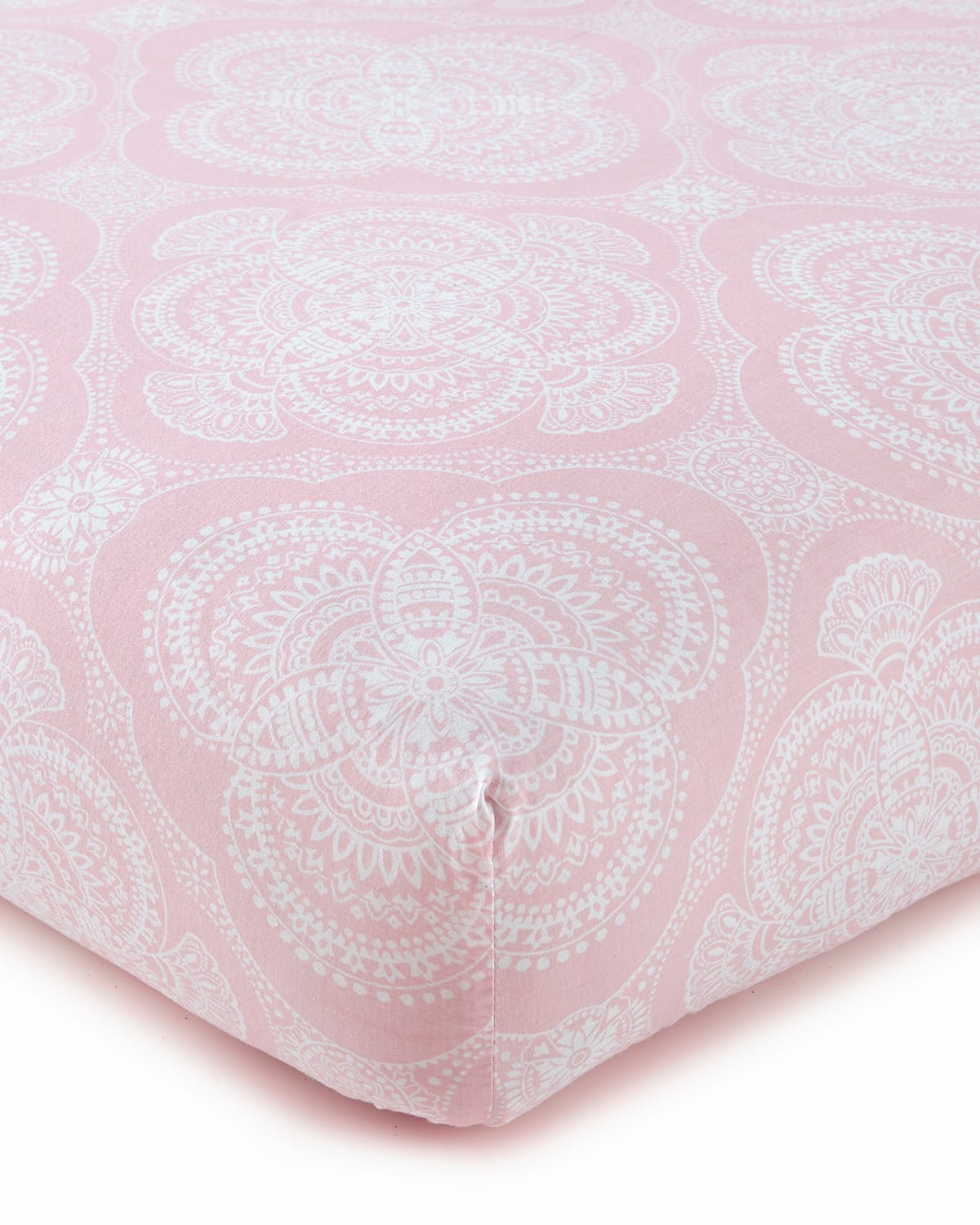 Shop Levtex Willow Medallion Fitted Crib Sheet, Pink