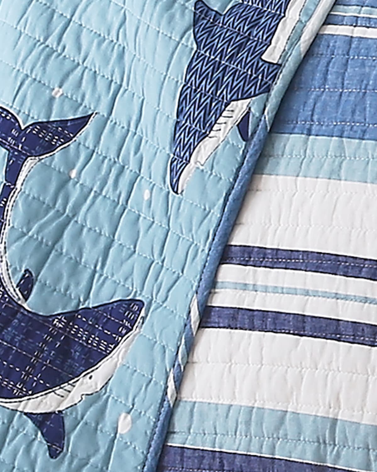 Shop Levtex Sammy Shark Twin Quilt Set In Blue