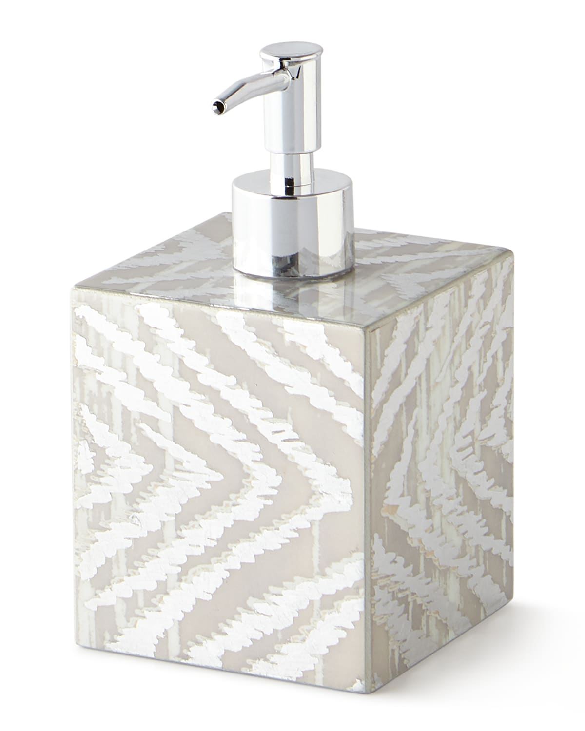 Kim Seybert Zebra Soap Pump Dispenser In Gray