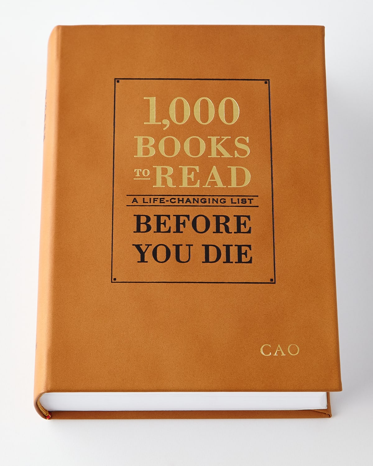 Graphic Image Personalized "1,000 Books To Read Before You Die" Book In Brown