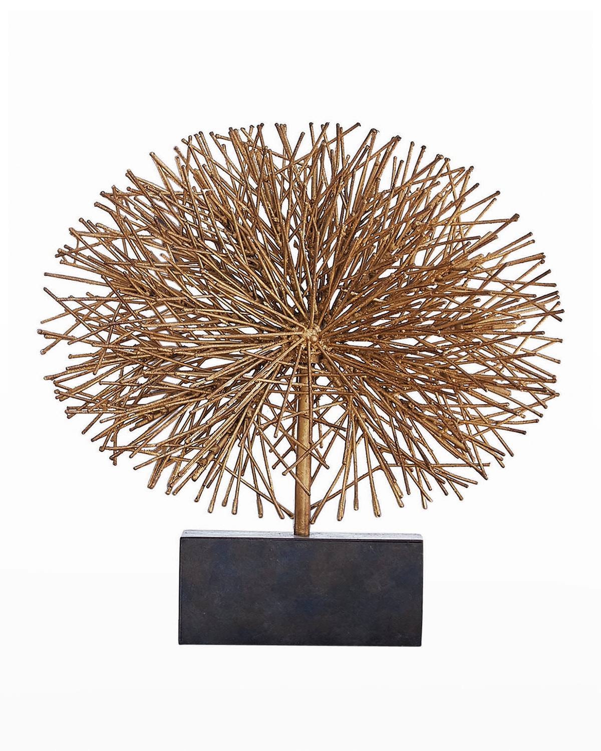 Global Views Small Gold Leaf Tumble Weed Sculpture In Gold