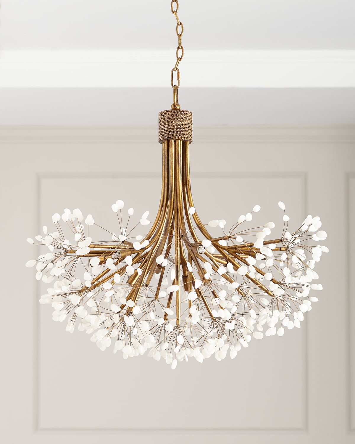 John-richard Collection Quartz 9-light Chandelier In Gold