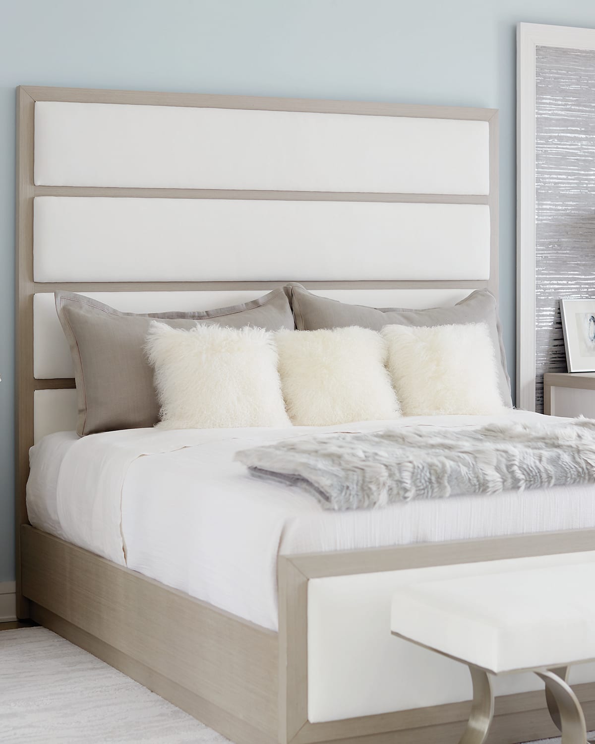 Axiom Tall Upholstered Panel Queen Bed