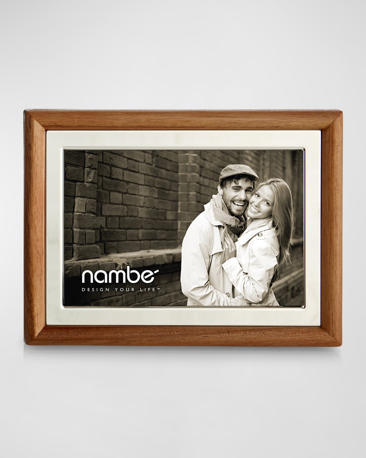 Shop Nambe Hayden Picture Frame, 4" X 6" In Brown And Silver