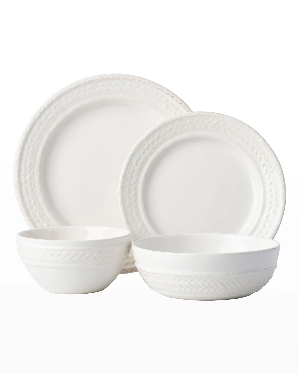 Juliska 4-piece Le Panier Whitewash Dinnerware Place Setting