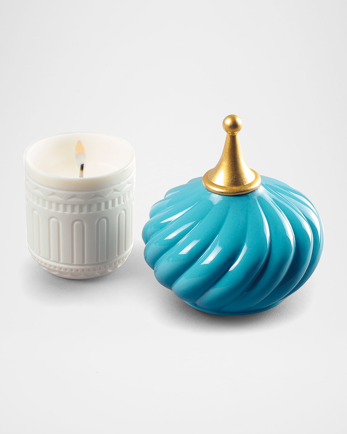 Lladrò Turquoise Spire 1001 Lights Candle