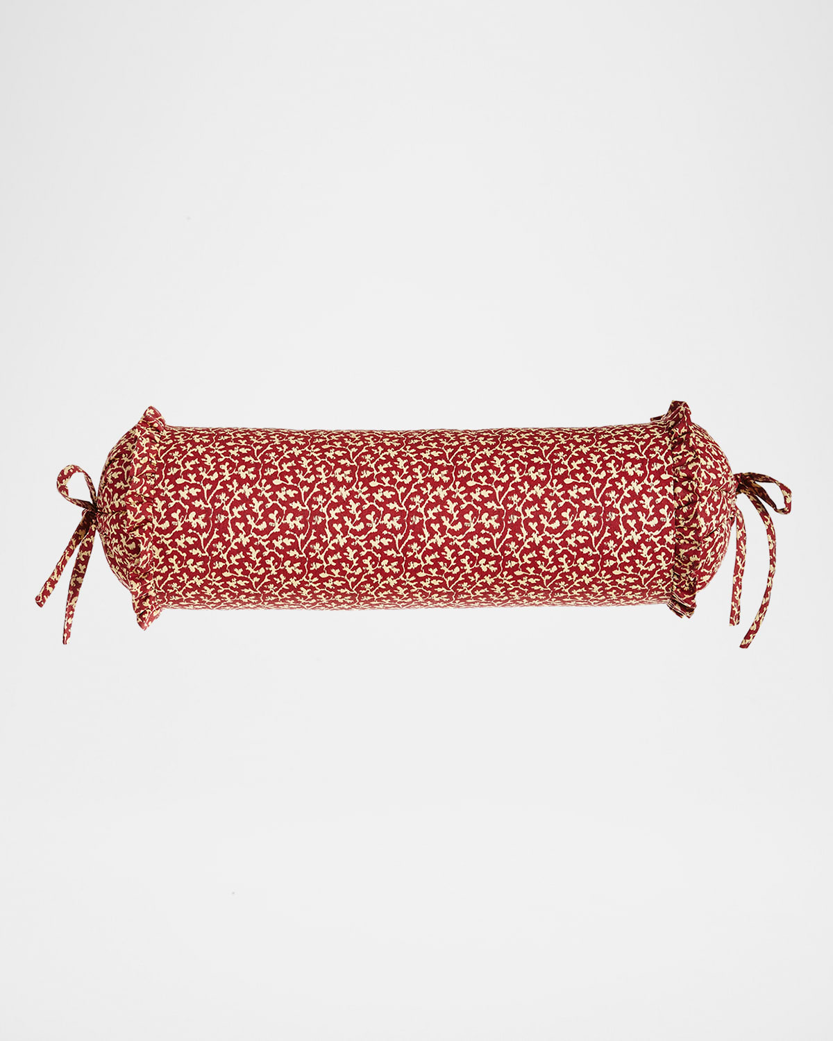 Sherry Kline Home French Country Neck Roll Pillow, 18" X 6" In Medium Red