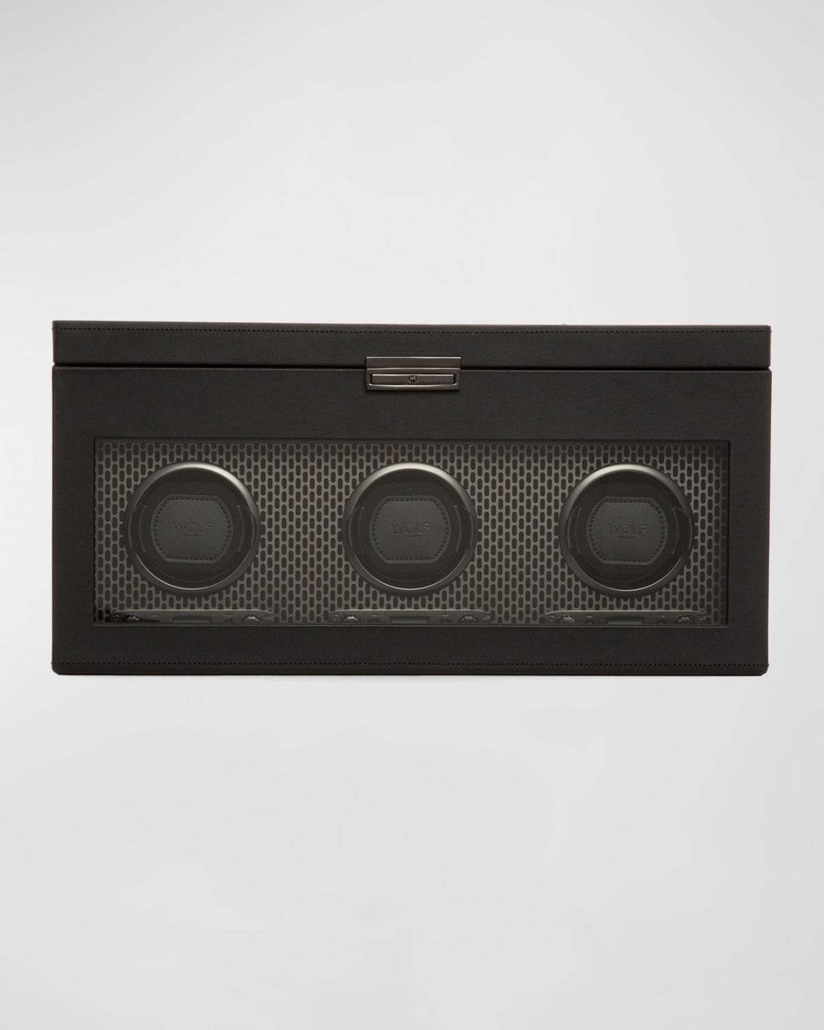 Wolf Axis Triple Watch Winder With Storage In Powder Coat
