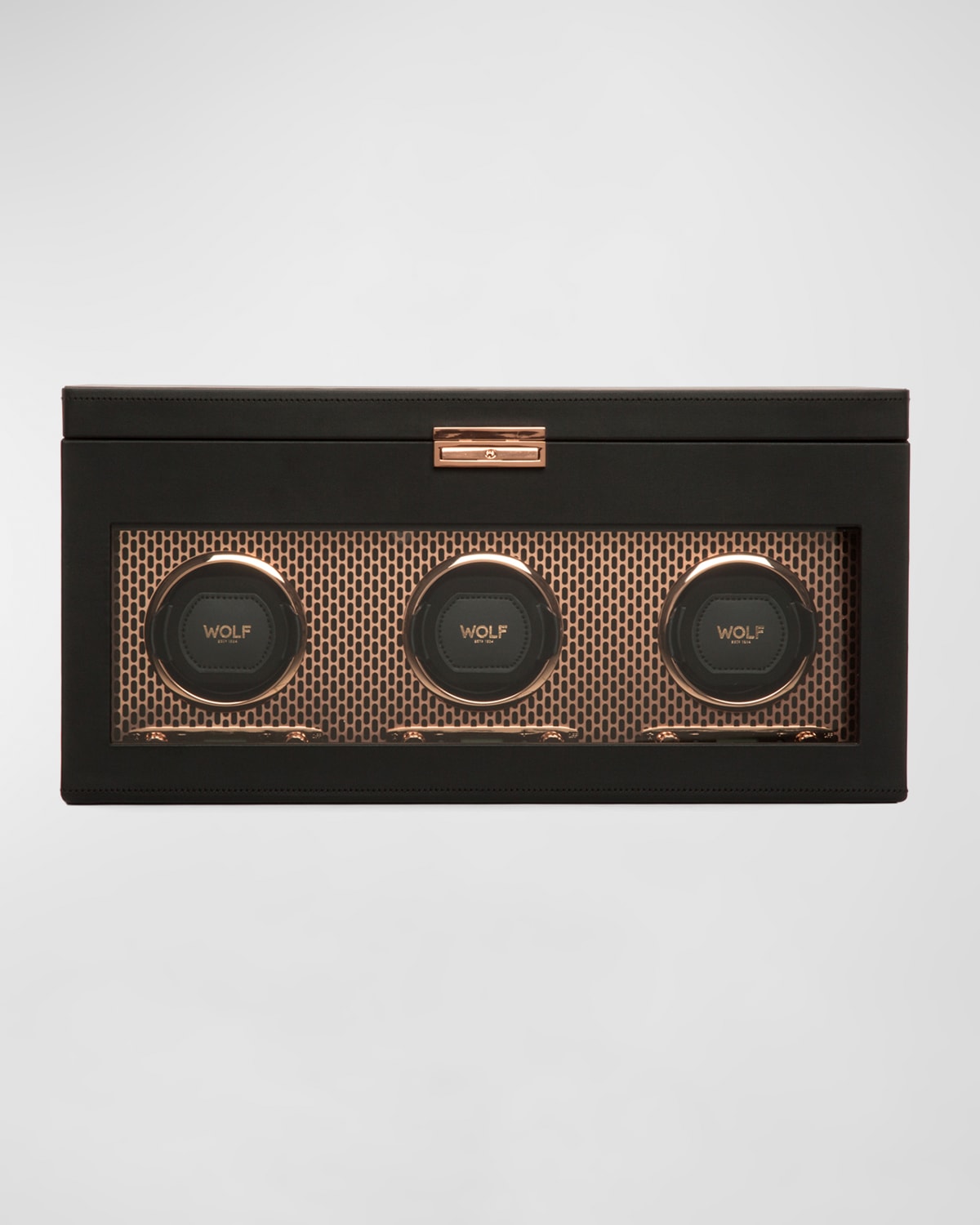 Shop Wolf Axis Triple Watch Winder With Storage In Copper