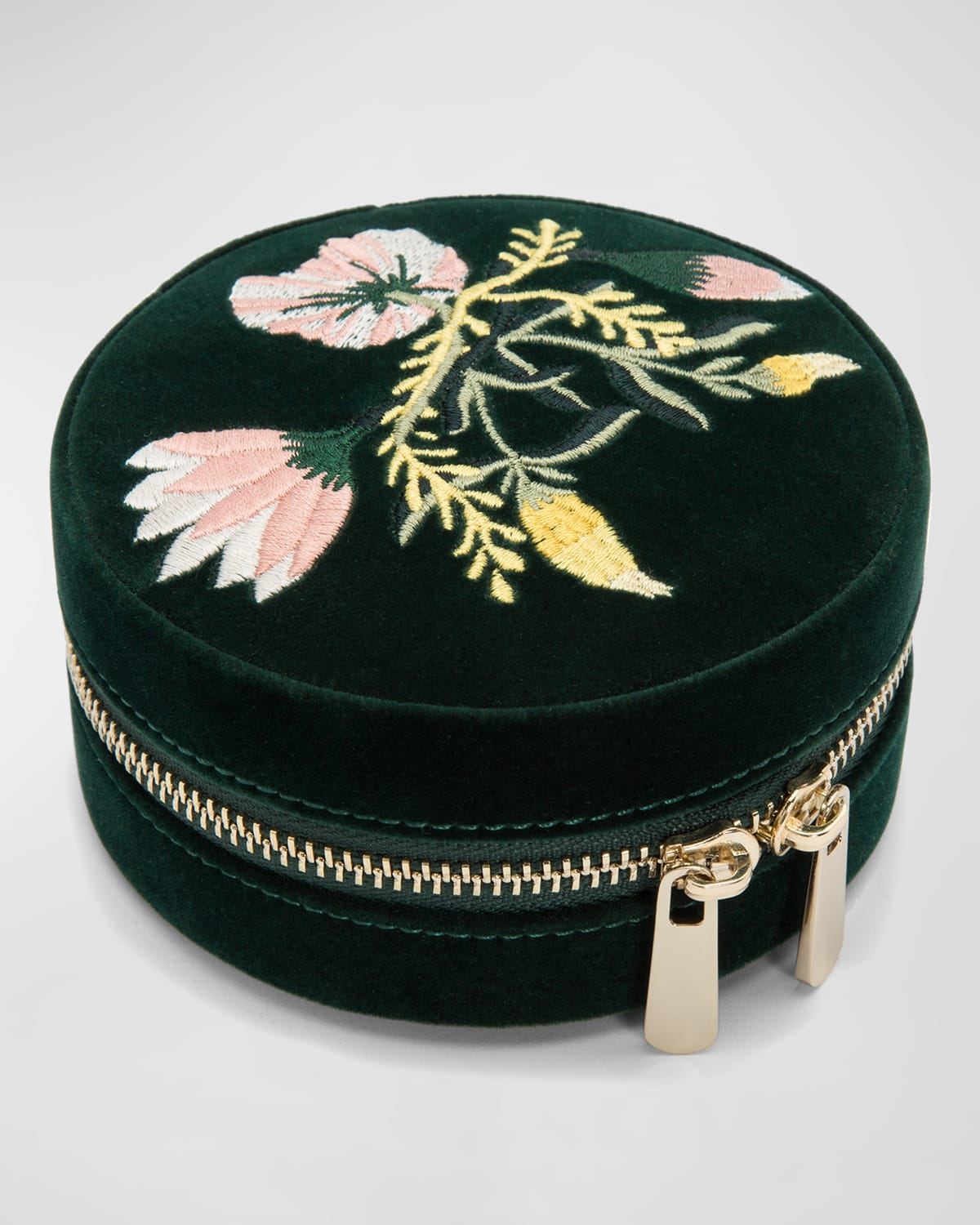 Wolf Zoe Round Travel Case In Forest Green