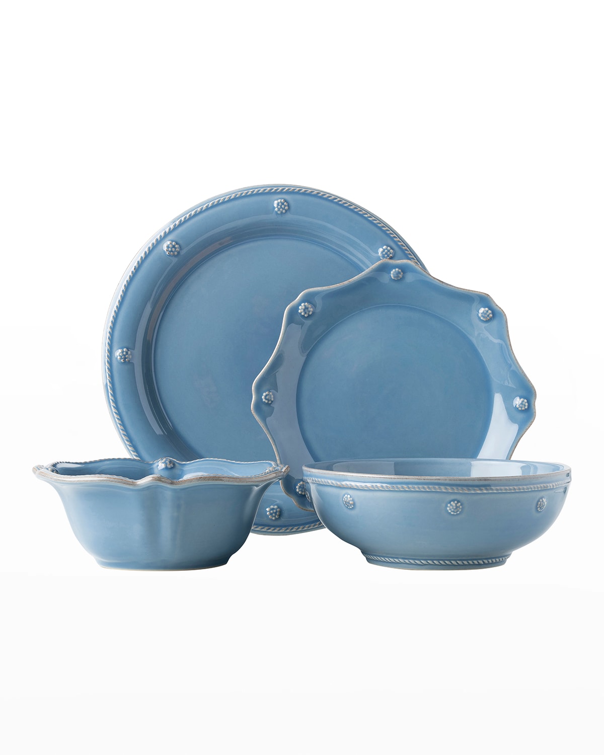 Juliska 4-piece Berry Thread Chambray Dinnerware Place Setting In Chambray