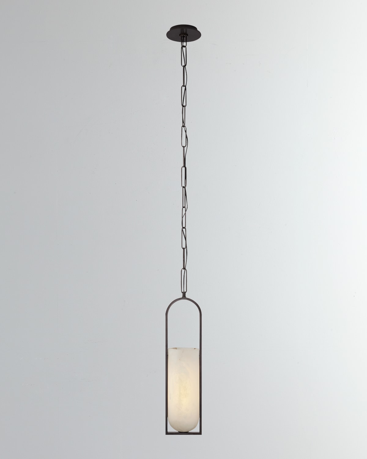 Visual Comfort Signature Melange Small Elongated Pendant By Kelly Wearstler In Bronze