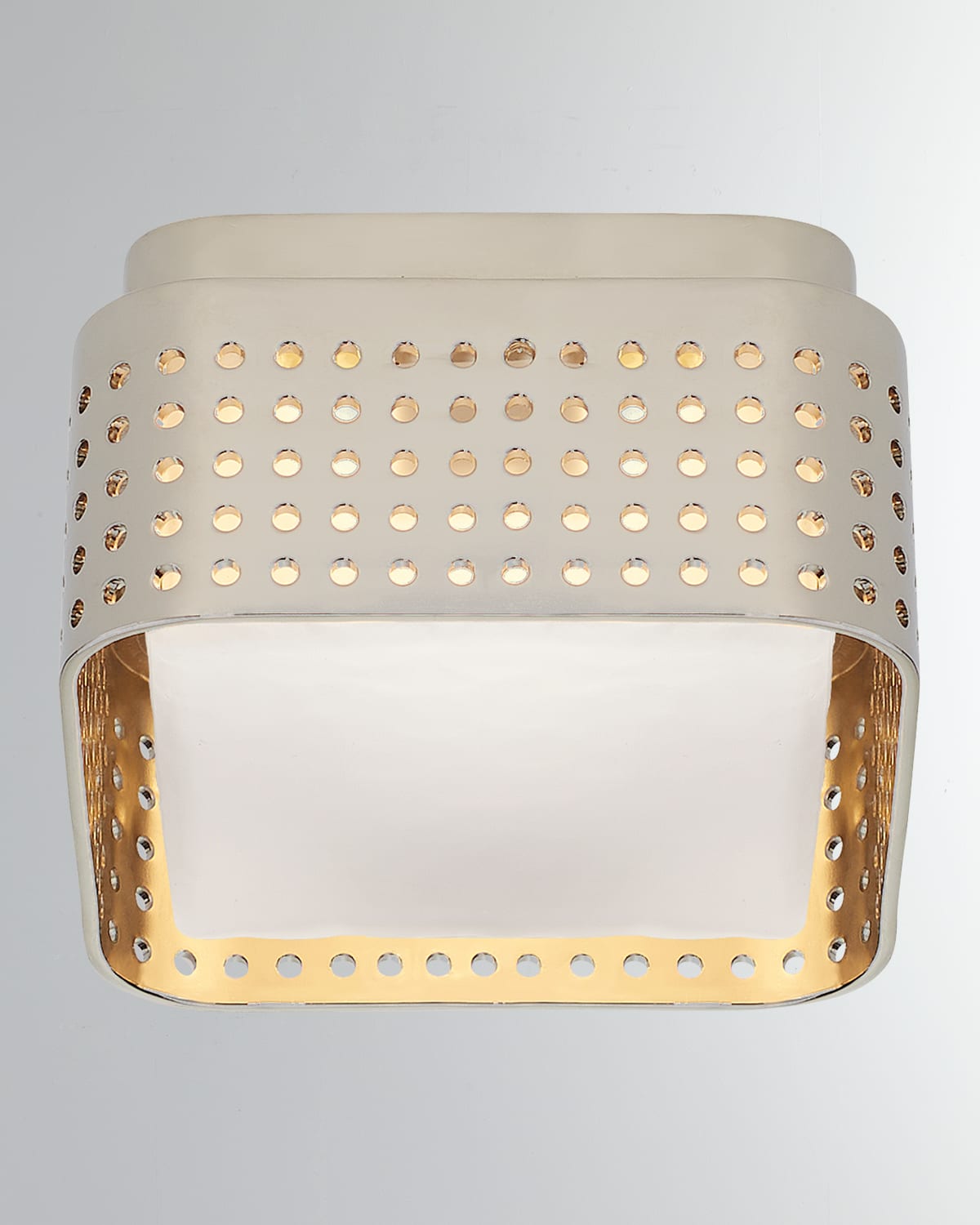 Visual Comfort Signature Precision Petite Flush Mount By Kelly Wearstler In Polished Nickel