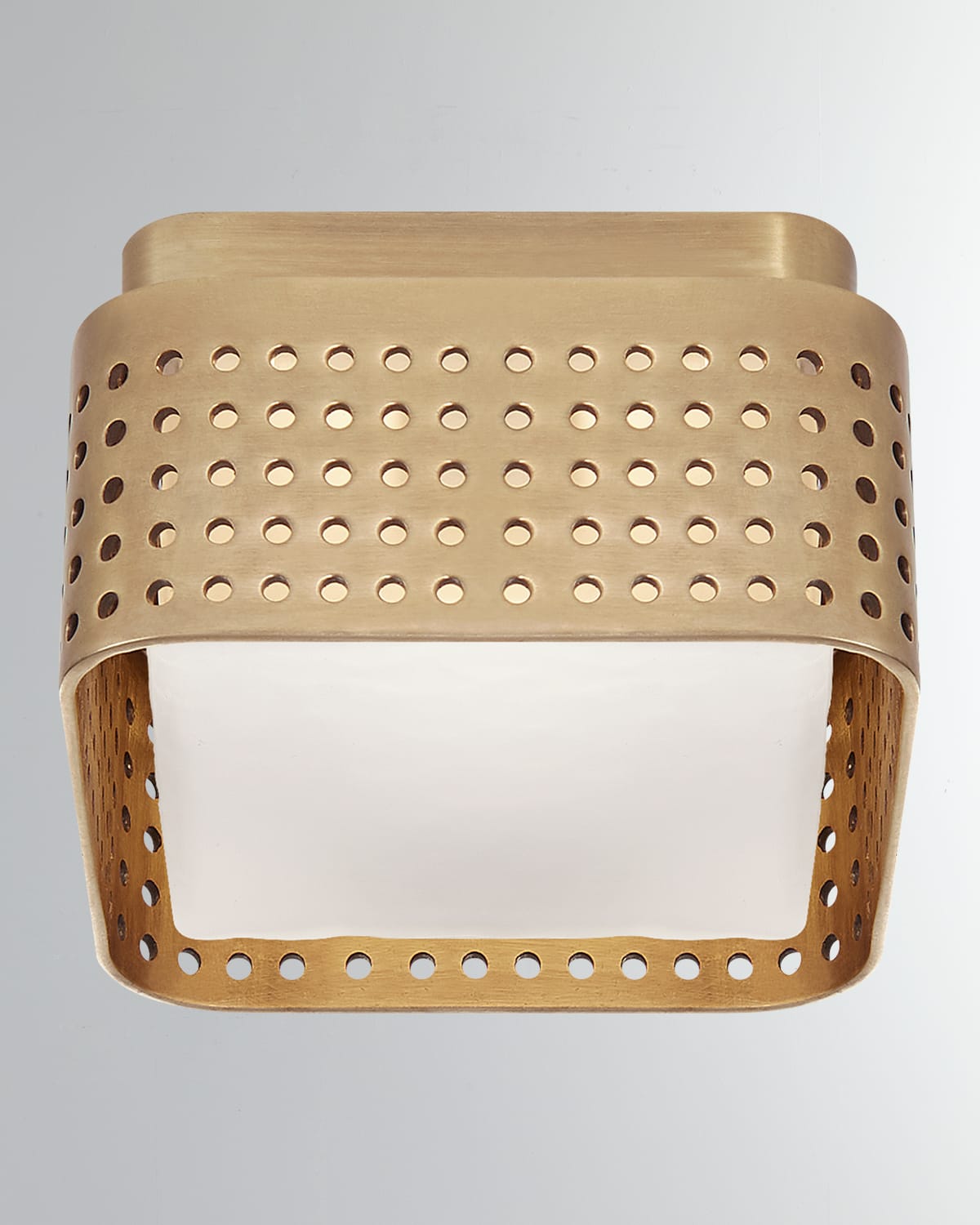 Visual Comfort Signature Precision Petite Flush Mount By Kelly Wearstler In Antique Brass