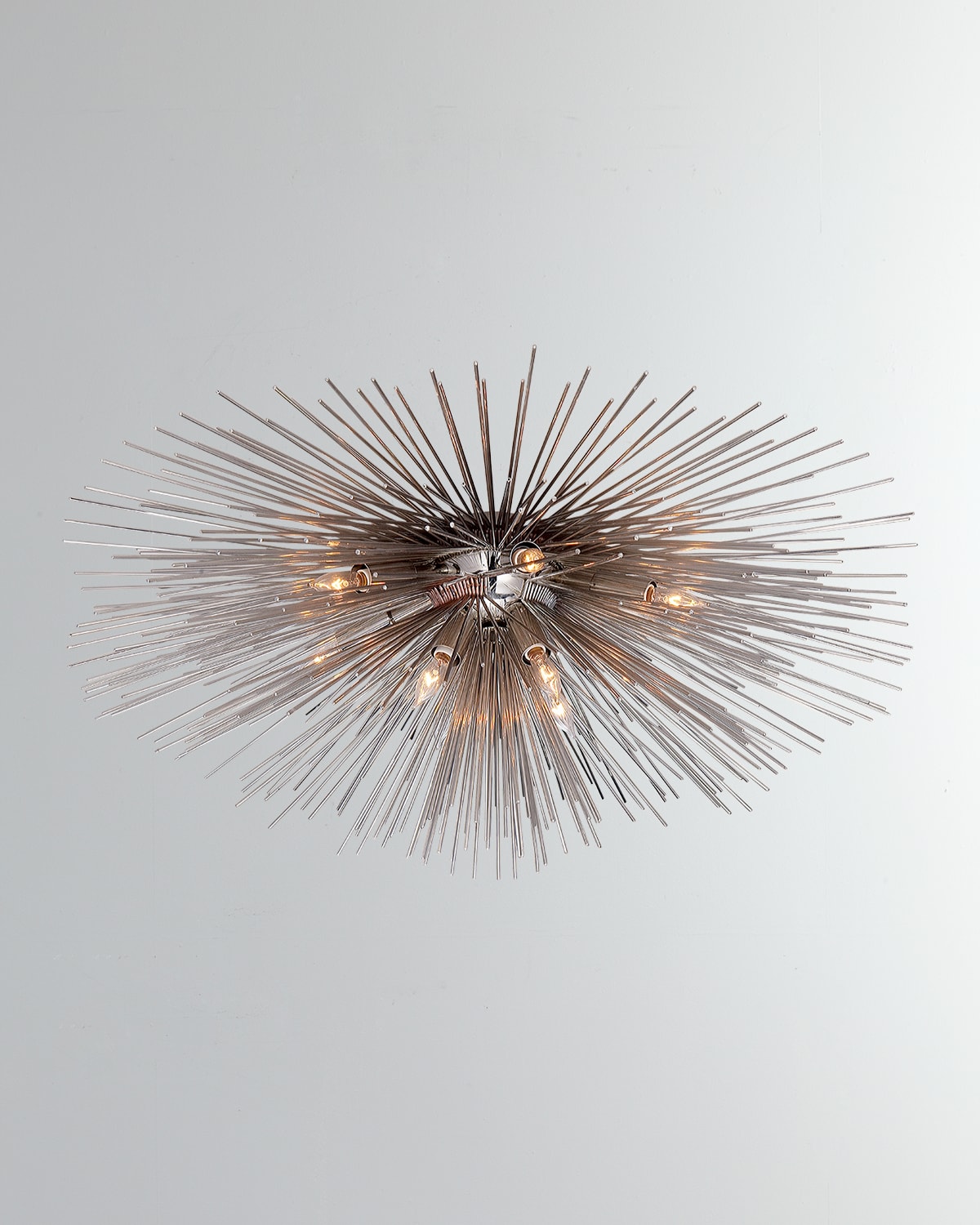 Visual Comfort Signature Strada Large Flush Mount By Kelly Wearstler In Polished Nickel