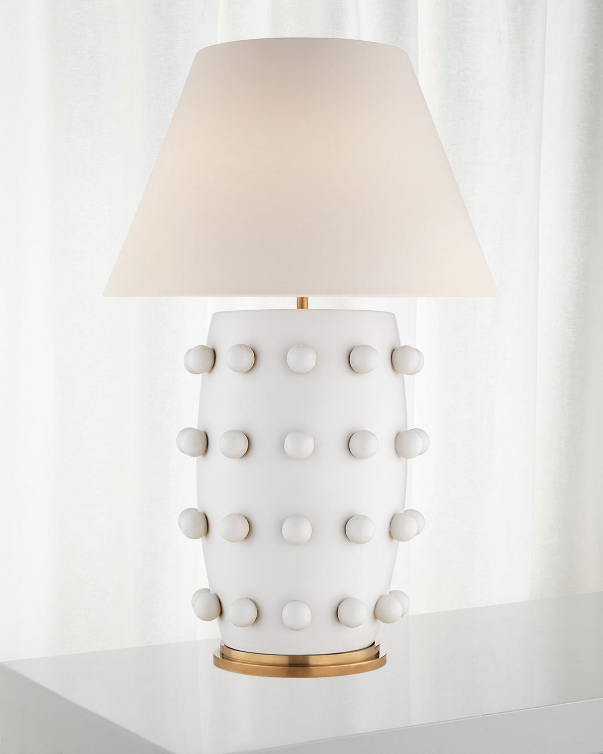 Shop Visual Comfort Signature Linden Table Lamp By Kelly Wearstler In White