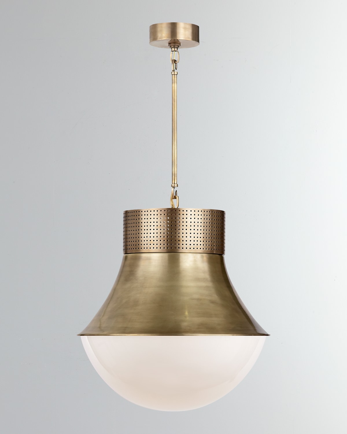 Shop Visual Comfort Signature Precision Large Pendant By Kelly Wearstler In Antique Brass