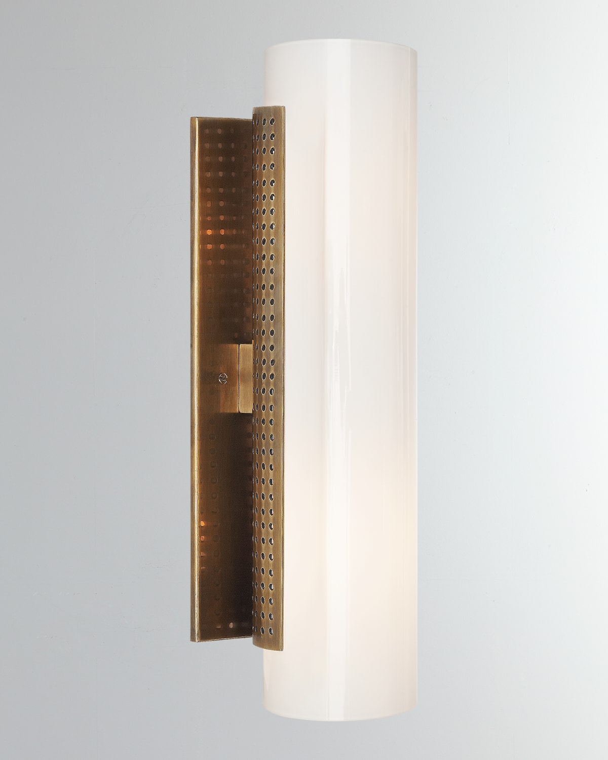 Shop Visual Comfort Signature Precision Cylinder Sconce By Kelly Wearstler In Antique Brass