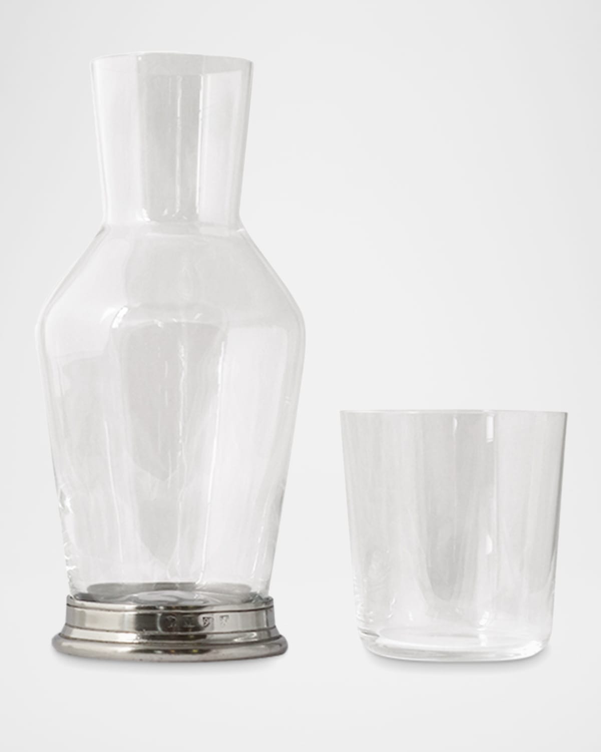 Match Bedside Carafe And Tumbler In Pewter