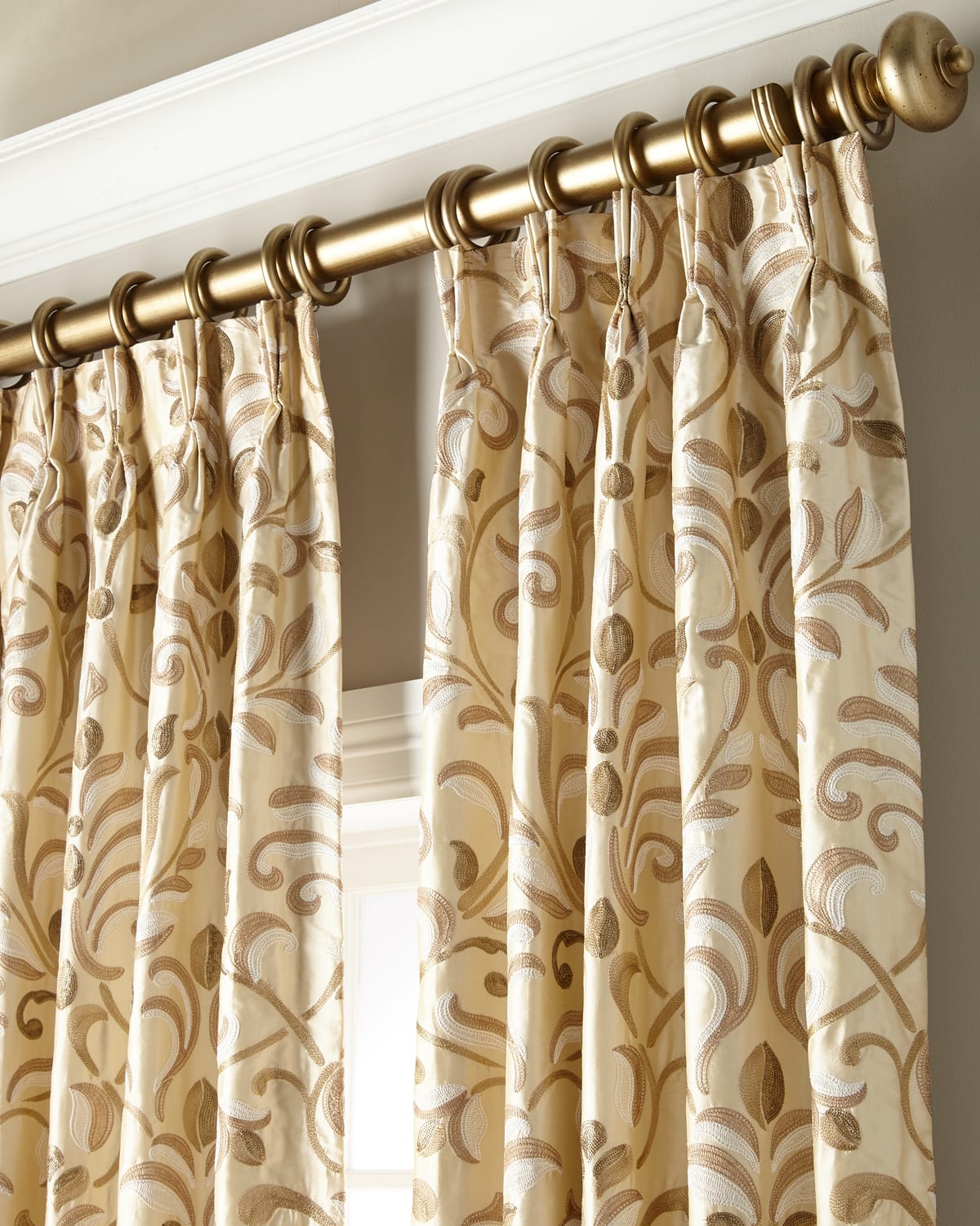 Misti Thomas Modern Luxuries Barbara Curtain Panel, 132" In Neutral