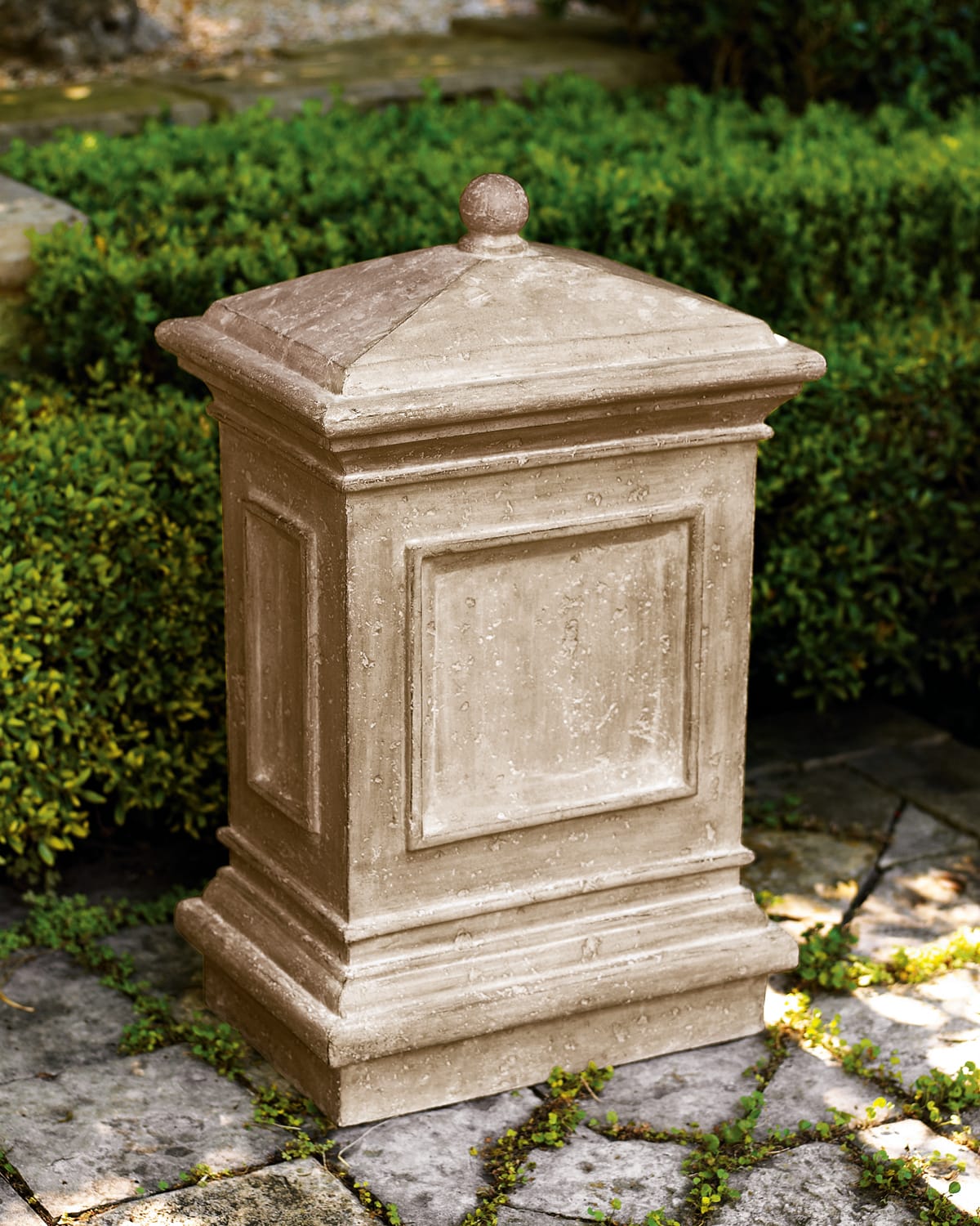Neiman Marcus Architectural Waste Bin In Beige