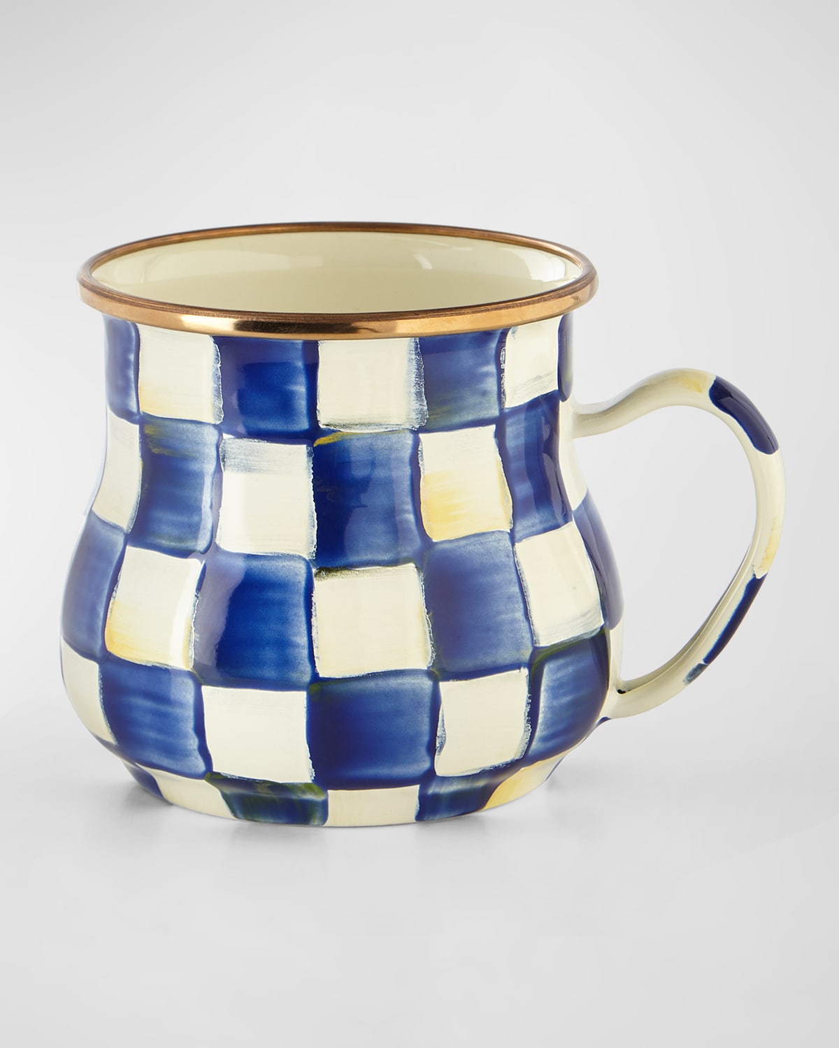 Mackenzie-childs Royal Check Enamel Mug
