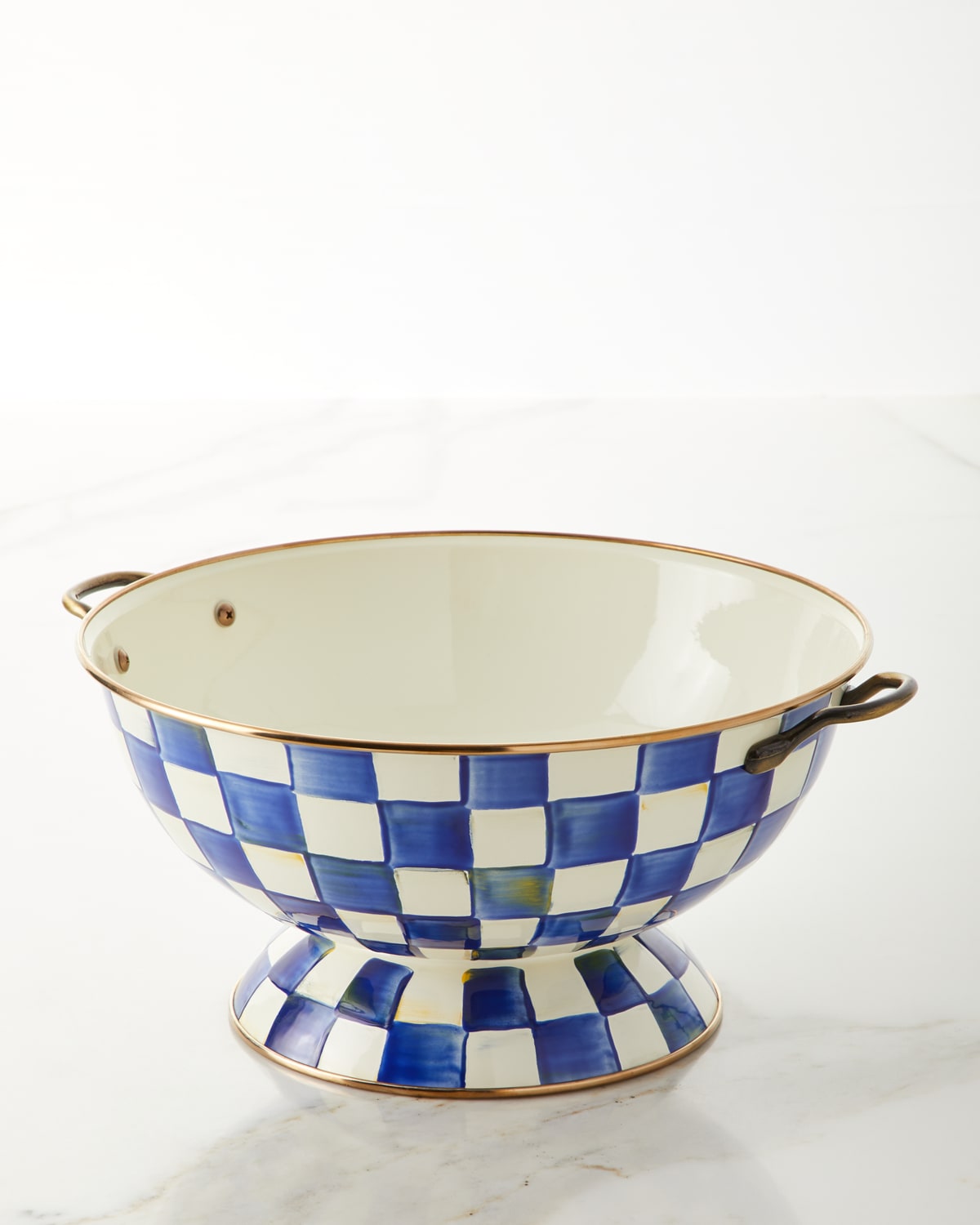 Mackenzie-childs Mackenzie Childs Royal Check Enameled Steel Almost Everything Bowl