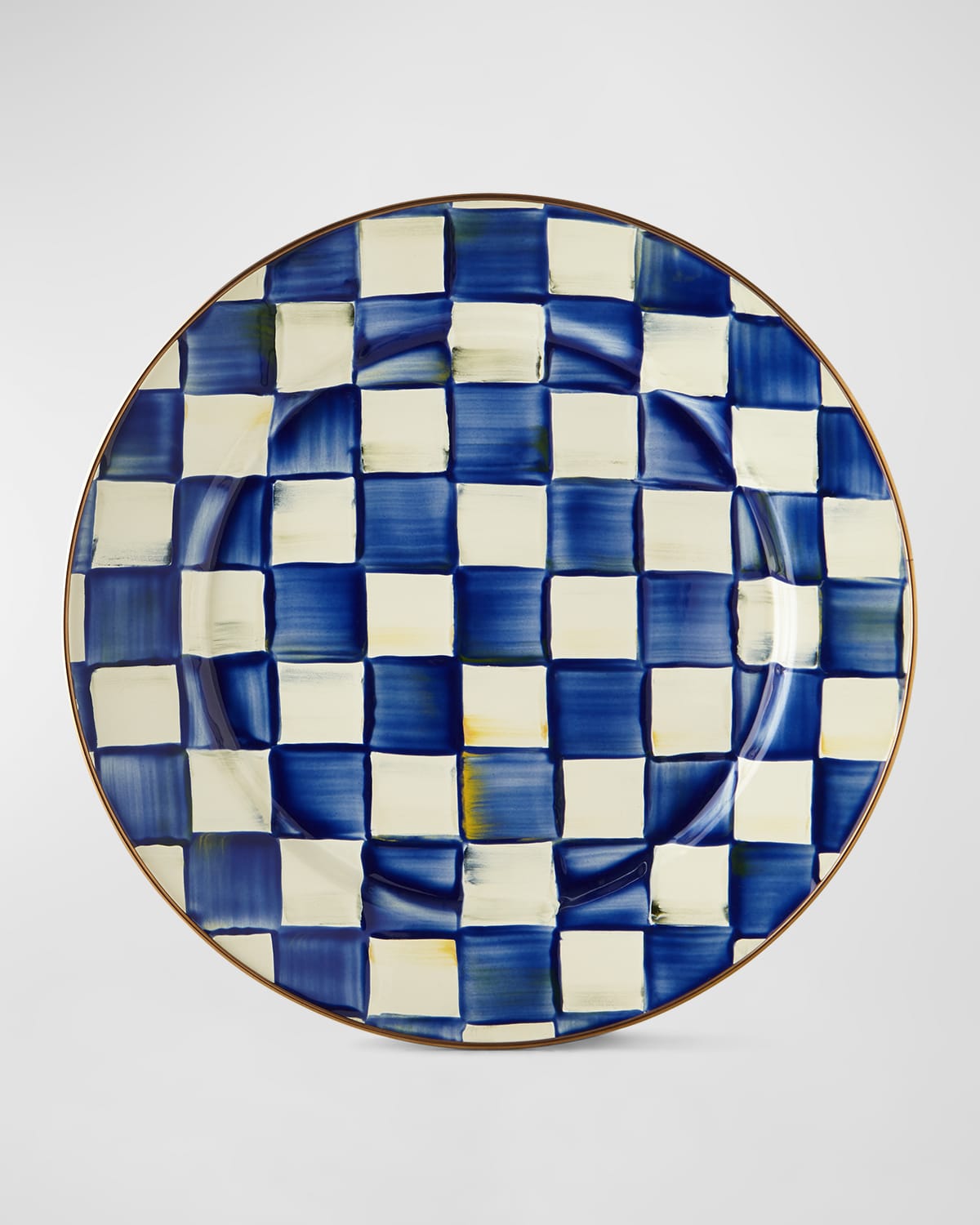 Mackenzie-childs Royal Check Dinner Plate