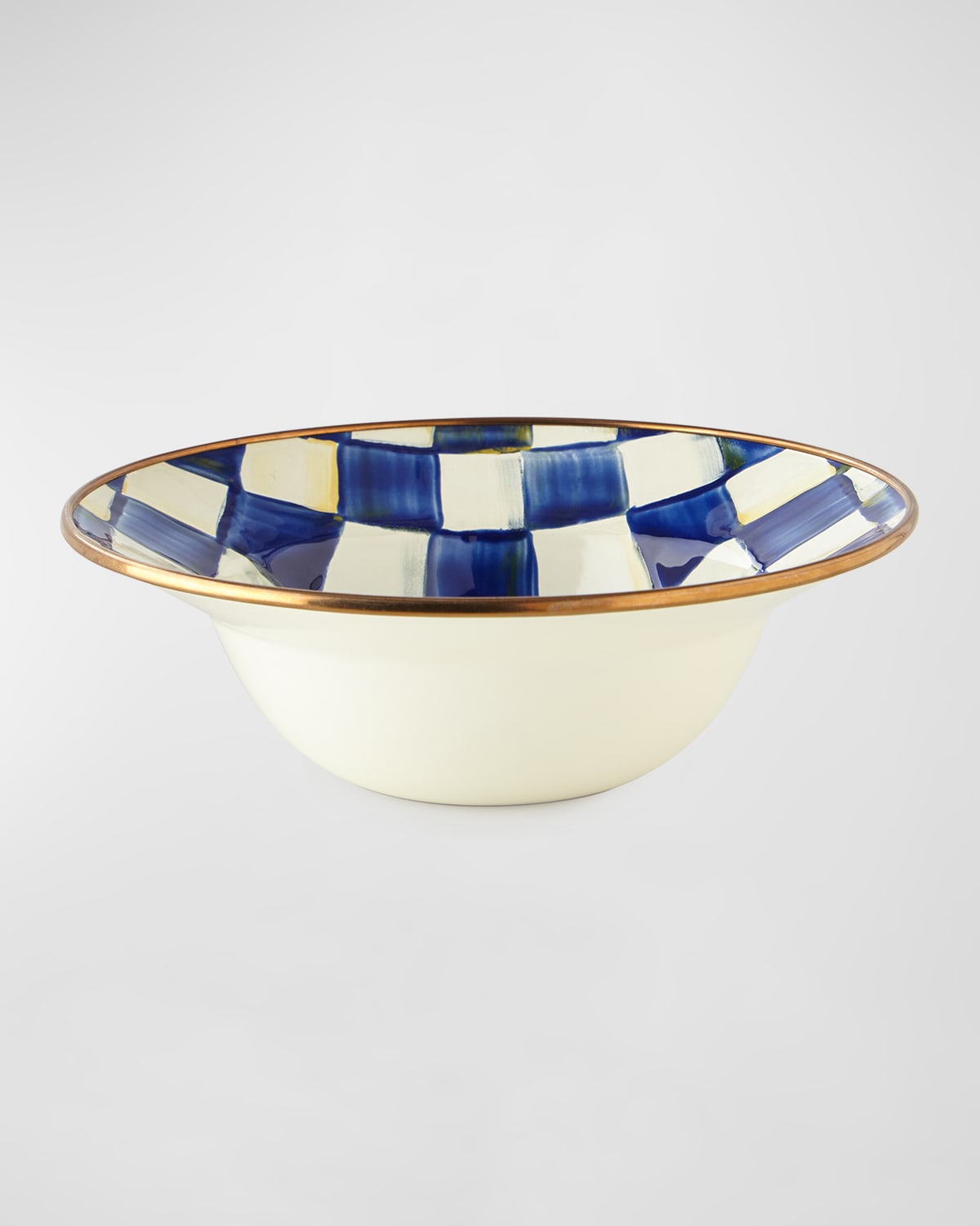 Mackenzie-childs Royal Check Enamel Serving Bowl