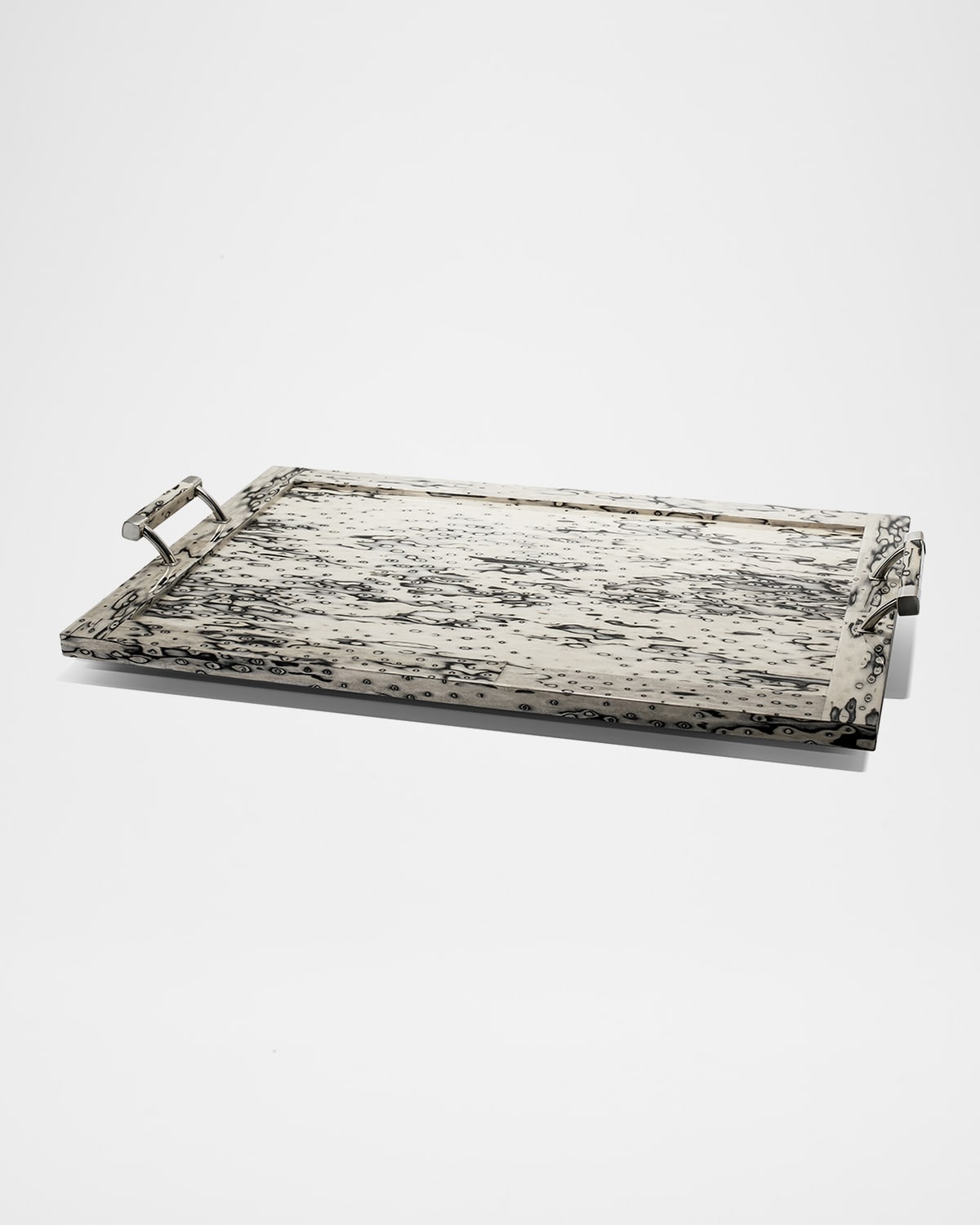 Ladorada Sterling Silver, Mother-of-pearl & Wood Serving Tray