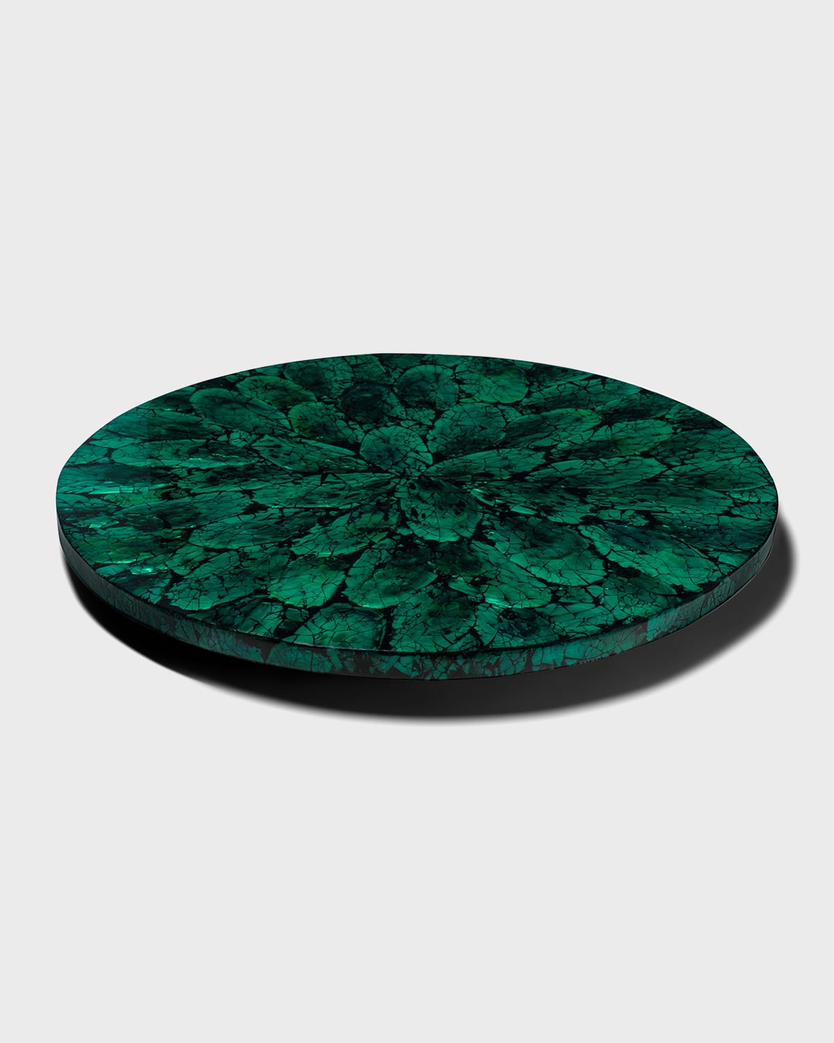 Ladorada Mother Of Pearl Revolving Tray, Green